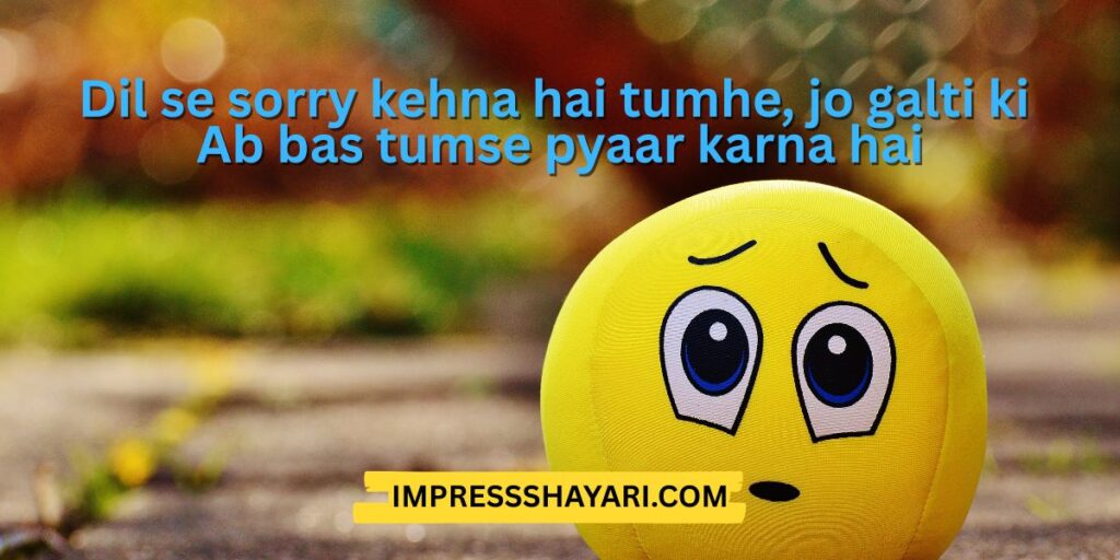 sorry shayari for gf in english
