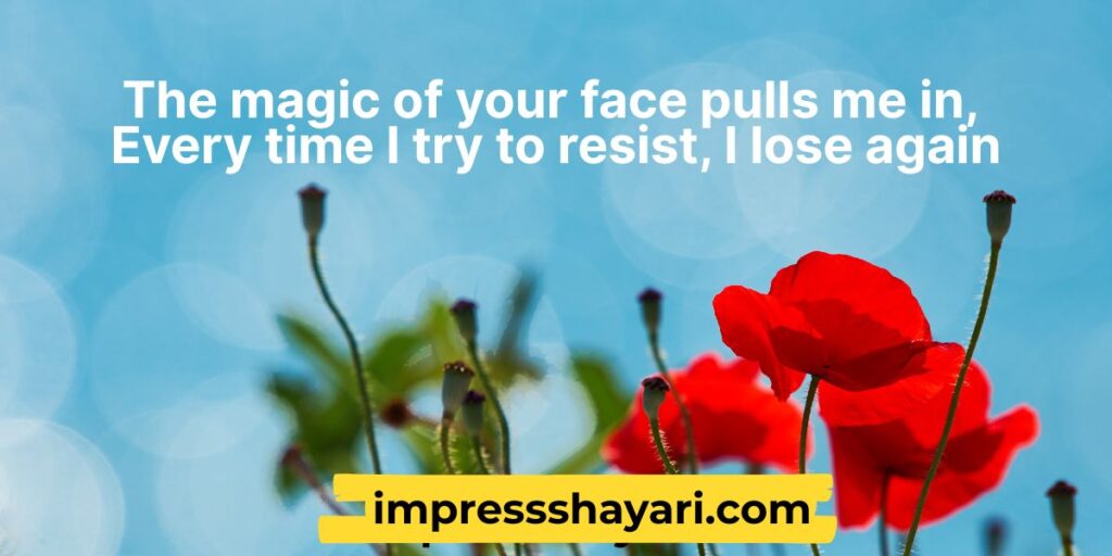 face shayari in english