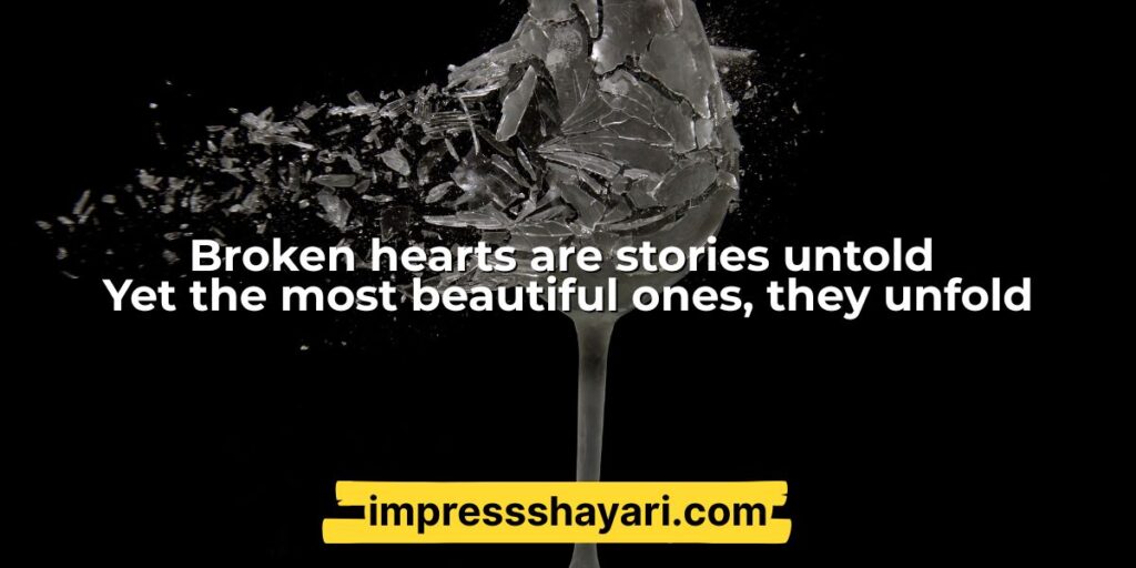 dil tuta shayari in english