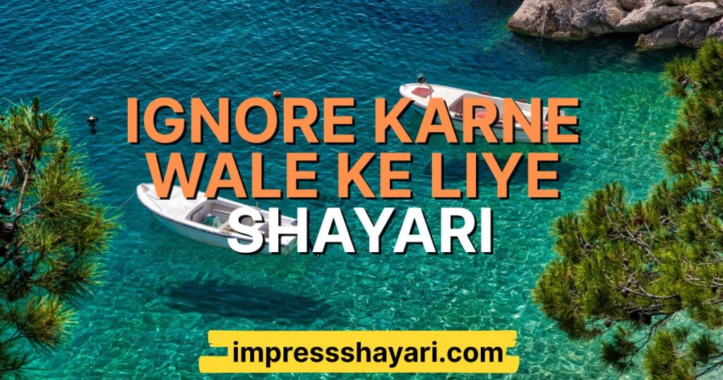 ignore karne wale ke liye shayari
